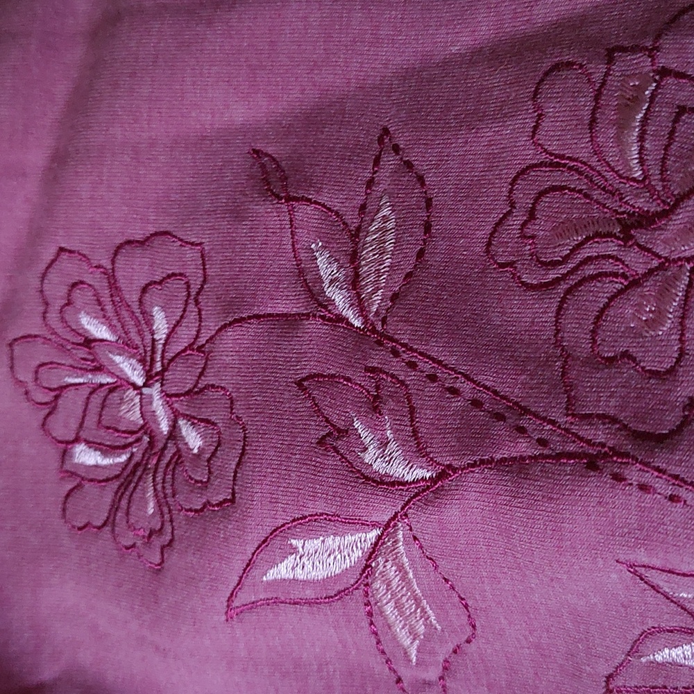 NWT DG2 BY DIANE GILMAN Downtime Floral Embroidered Striped Track Pants Joggers - Picture 7 of 8